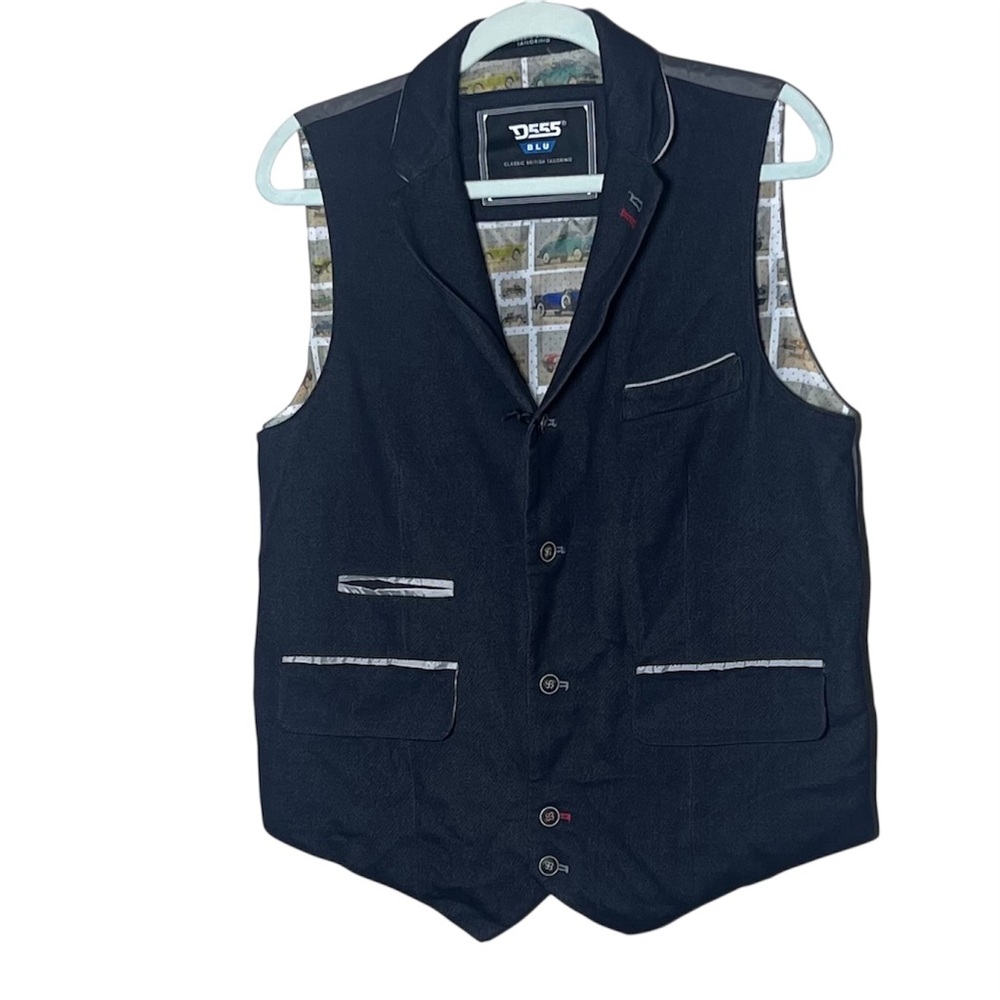 Clasic British Taloring Black Dress Vest
